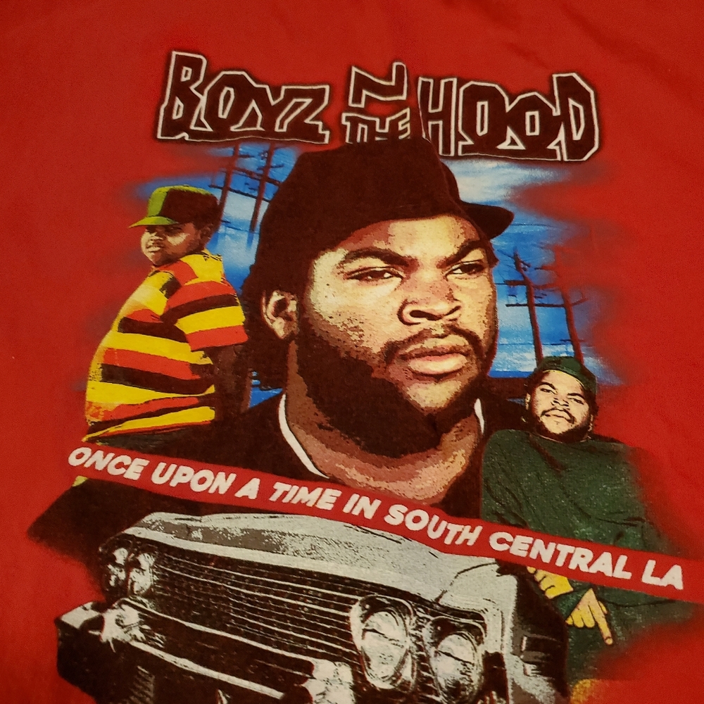 Mens Boyz N the Hood  red size large t-shirt. - Picture 2 of 4